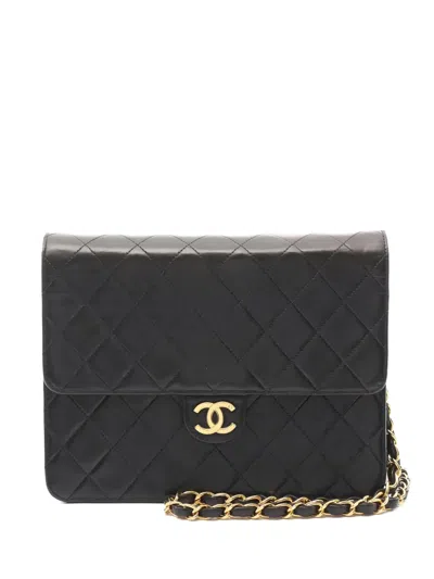 Pre-owned Chanel 1996-1997 Matelasse Flap Chain Shoulder Bag In Black