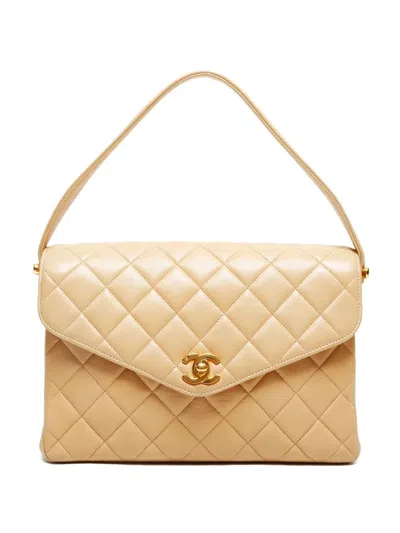 Pre-owned Chanel 1996-1997 Matelasse Flap Tote Bag In Neutral