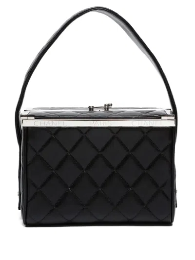 Pre-owned Chanel 1996-1997 Quilted Lambskin Handbag In Black