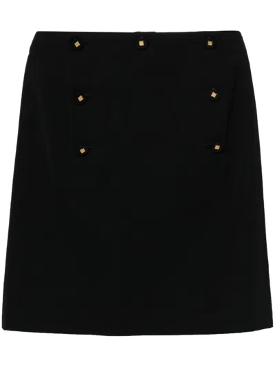 Pre-owned Chanel 1996 A-line Skirt In Black