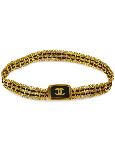 Pre-owned Chanel 1996 Cc Chain Belt In Gold