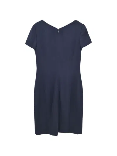 Pre-owned Chanel 1996 Cc Logo-button Midi Dress In Blue