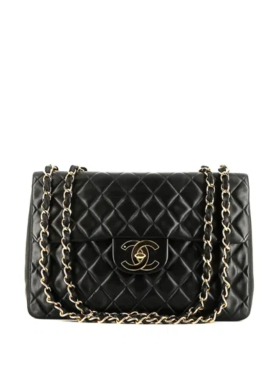 Pre-owned Chanel 1996 Classic Flap Shoulder Bag In Black