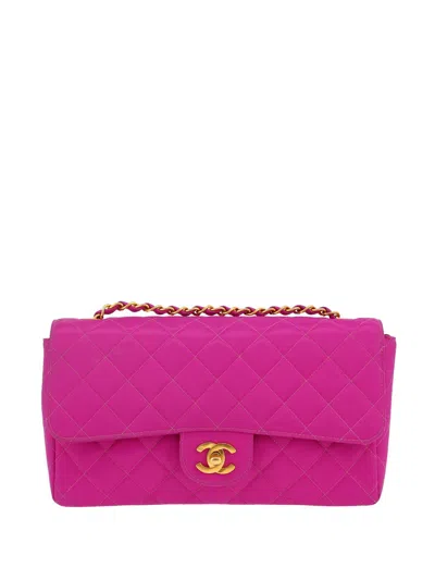 Pre-owned Chanel 1996 Classic Flap Shoulder Bag In Pink
