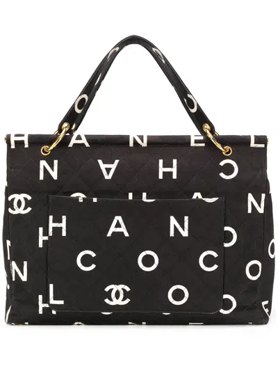 Pre-owned Chanel 1996 Coco  Collector Tote Bag In 黑色