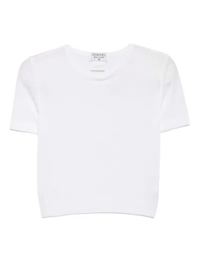 Pre-owned Chanel 1996 Cotton Top In White