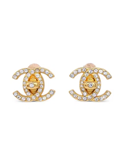 Pre-owned Chanel 1996 Crystal-embellished Earrings