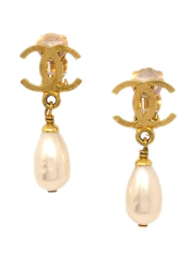Pre-owned Chanel 1996 Dangle Clip-on Earrings