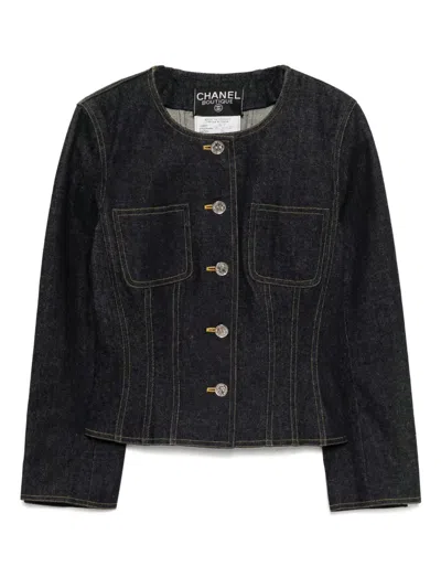 Pre-owned Chanel 1996 Denim Jacket In Blue