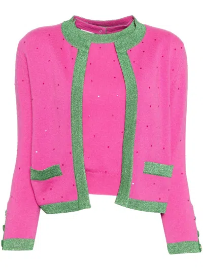 Pre-owned Chanel 1996 Ensemble Cardigan In Pink