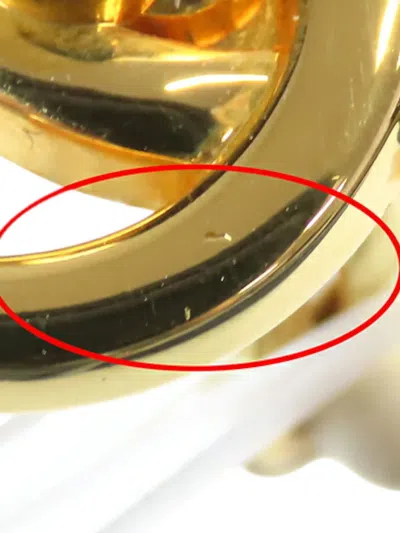 Pre-owned Chanel 1996 Gold Plated Cc Turn Lock Clip On Earrings Costume Earrings