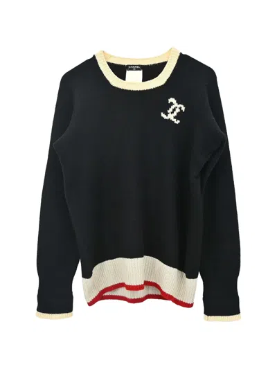 Pre-owned Chanel 1996 Interlocking Cc Sweater In Black