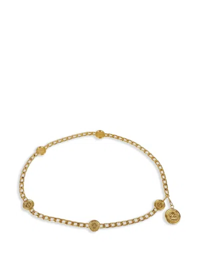 Pre-owned Chanel 1996 Medallion-charm Chain Belt