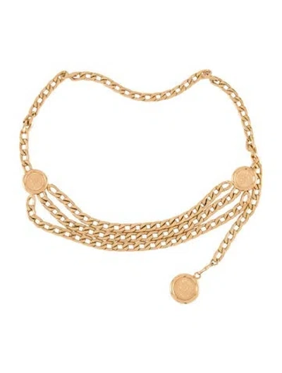 Pre-owned Chanel 1996 Medallion Waist Belt