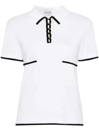 Pre-owned Chanel 1996 Short-sleeves Top In 白色
