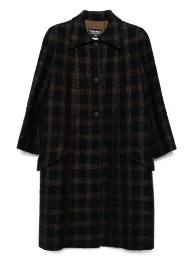Pre-owned Chanel 1996 Single-breasted Coat In Brown