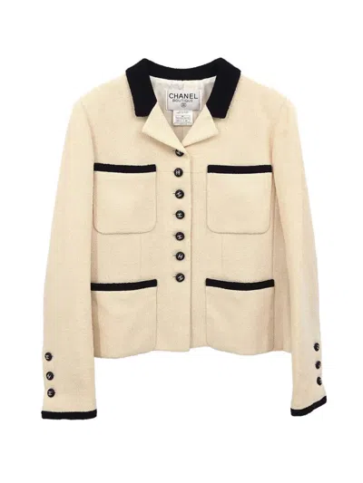 Pre-owned Chanel 1996 Single-breasted Jacket In Neutrals