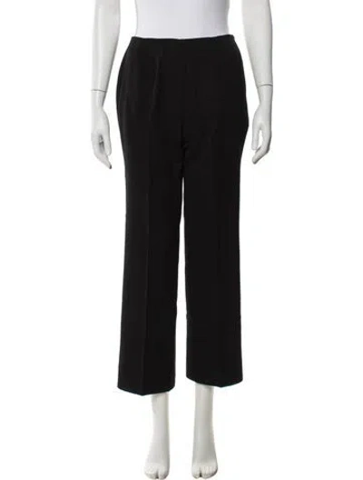 Pre-owned Chanel 1996 Wide Leg Pants In Black