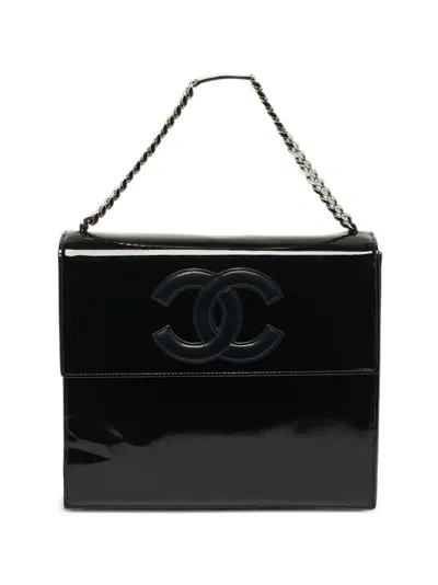 Pre-owned Chanel 1996-1997 Cc-logo Tote Bag In Black