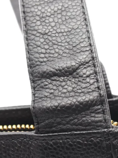 Pre-owned Chanel 1996-1997 Logo-detail Tote Bag In Black