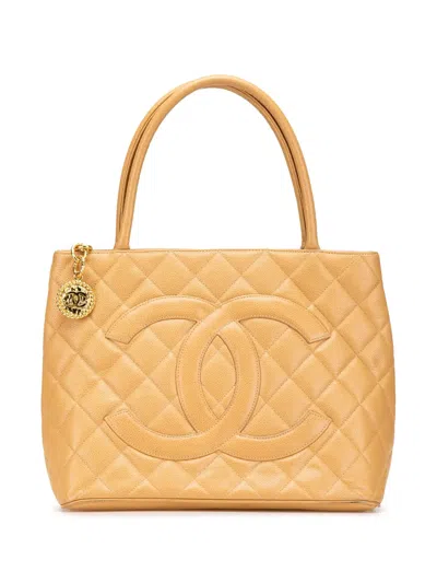 Pre-owned Chanel 1997-1999 Caviar Medallion Tote Bag