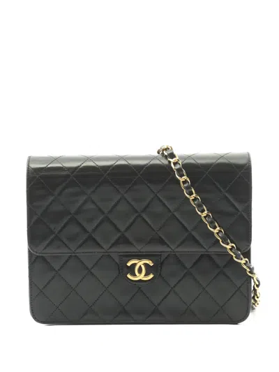 Pre-owned Chanel 1997-1999 Classic Flap Matelasse-leather Shoulder Bag In Black