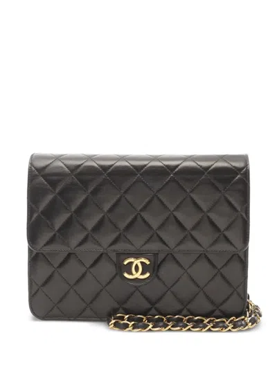 Pre-owned Chanel 1997-1999 Matelasse Chain Shoulder Bag In Black