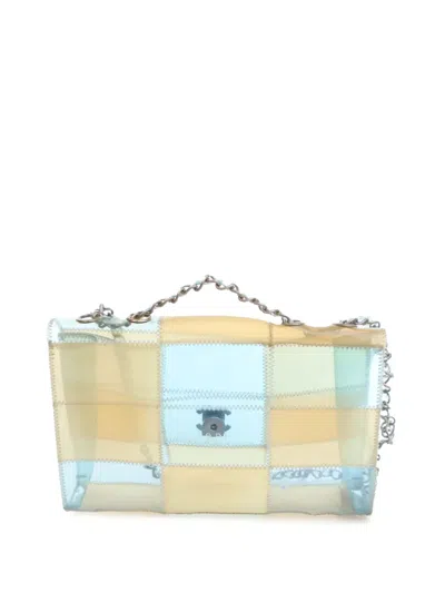 Pre-owned Chanel 1997-1999 Medium Cc Pvc Stitched Patchwork Flap Shoulder Bag