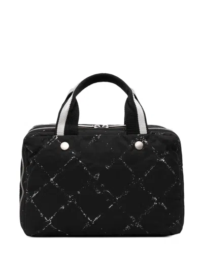 Pre-owned Chanel 1997-1999 Old Travel Line Nylon Handbag In Black