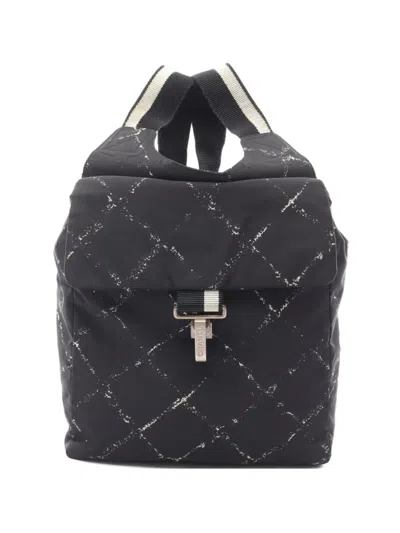 Pre-owned Chanel 1997-1999 Quilted Backpack In Black
