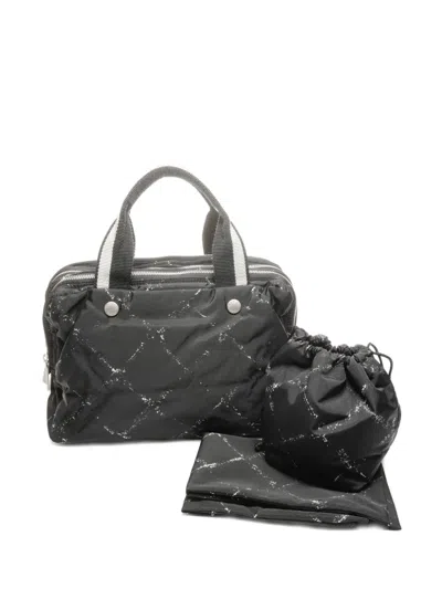 Pre-owned Chanel 1997-1999 Top-handle Tote Bag In Black