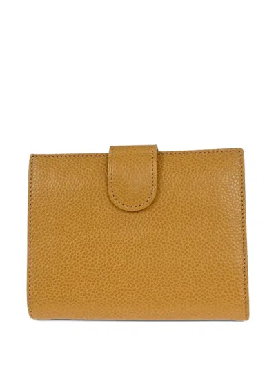 Pre-owned Chanel 1997 Bifold Leather Wallet In Neutral
