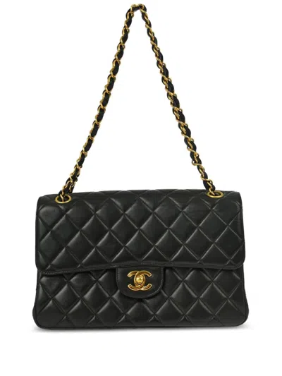Pre-owned Chanel 1997 Both Side Classic Flap Shoulder Bag In Black