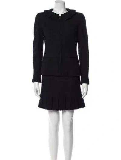 Pre-owned Chanel 1997 Boutique Skirt Suit In Black