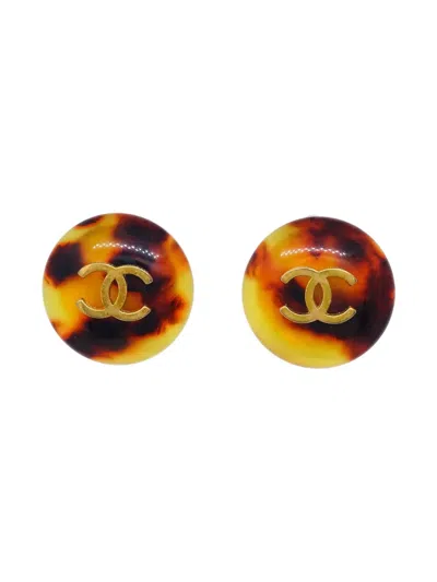 Pre-owned Chanel 1997 Cc Clip-on Earrings
