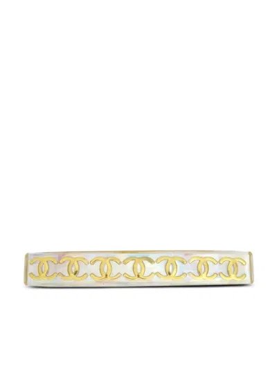 Pre-owned Chanel 1997 Cc-logo Barrette In Neutrals