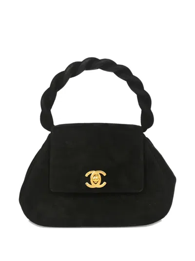 Pre-owned Chanel 1997 Cc Turn-lock Mini Bag In Black