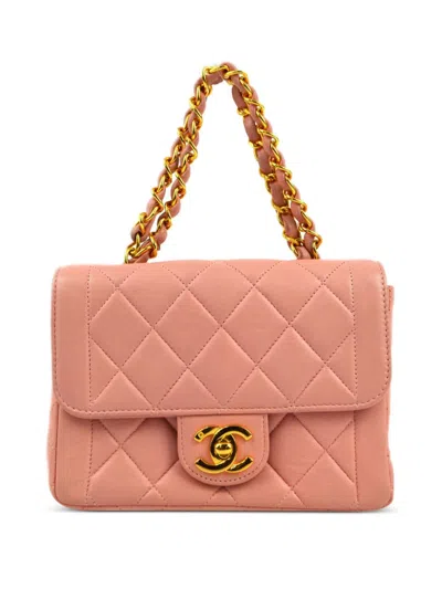 Pre-owned Chanel 1997 Classic Flap Tote Bag In Pink
