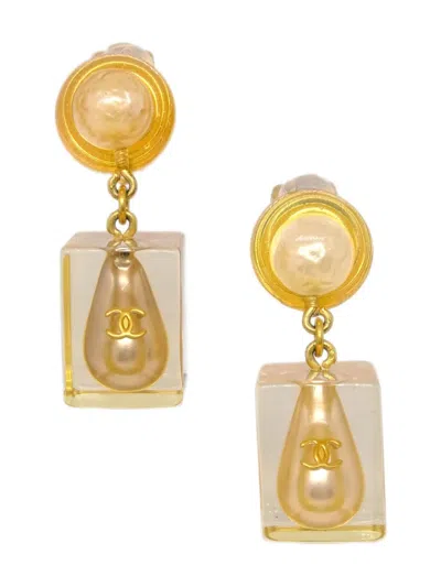 Pre-owned Chanel 1997 Dangle Clip-on Earrings