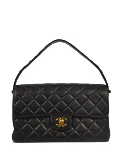 Pre-owned Chanel 1997 Double Sided Classic Flap Handbag In Black
