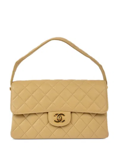 Pre-owned Chanel 1997 Double Sided Classic Flap Handbag In Neutrals