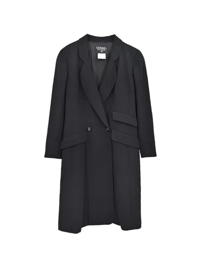Pre-owned Chanel 1997 Double-breasted Coat In Black