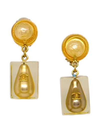 Pre-owned Chanel 1997 Drop Clip-on Earrings