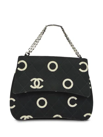 Pre-owned Chanel 1997 Icon Chain Handbag In Black