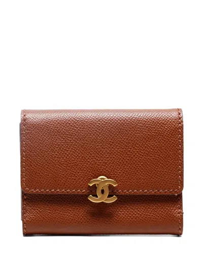 Pre-owned Chanel 1997 Interlocking Cc Logo Wallet