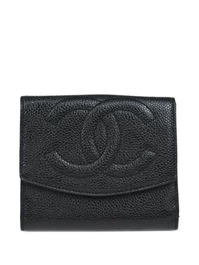 Pre-owned Chanel 1997 Logo-embossed Leather Wallet