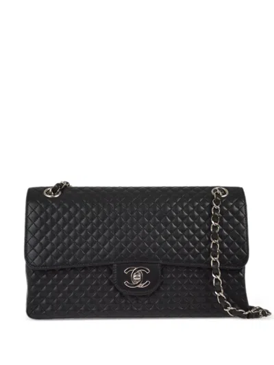 Pre-owned Chanel 1997 Medium Classic Flap Shoulder Bag In Black
