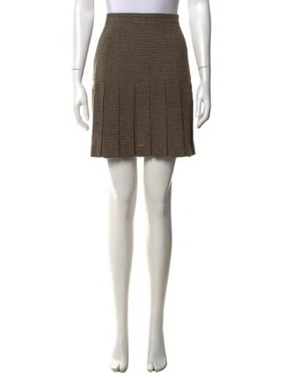 Pre-owned Chanel 1997 Mini Skirt In Brown/green