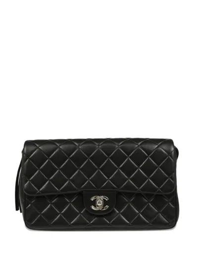 Pre-owned Chanel 1997 Quilted Backpack In Black