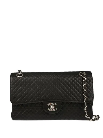 Pre-owned Chanel 1997 Quilted Chain Shoulder Bag In Black